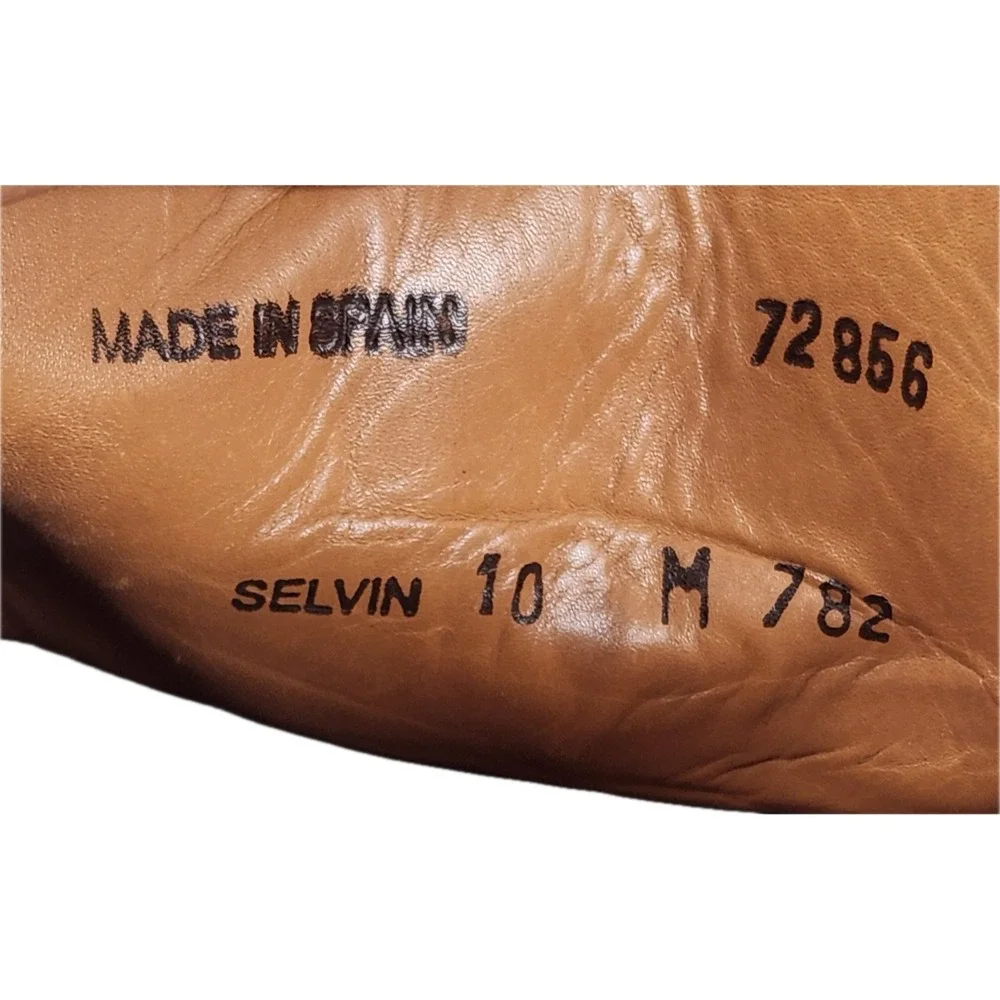 Mezlan Selvin Men's 10 M Brown Leather Tassel Loafers Made in Spain Dress Shoes